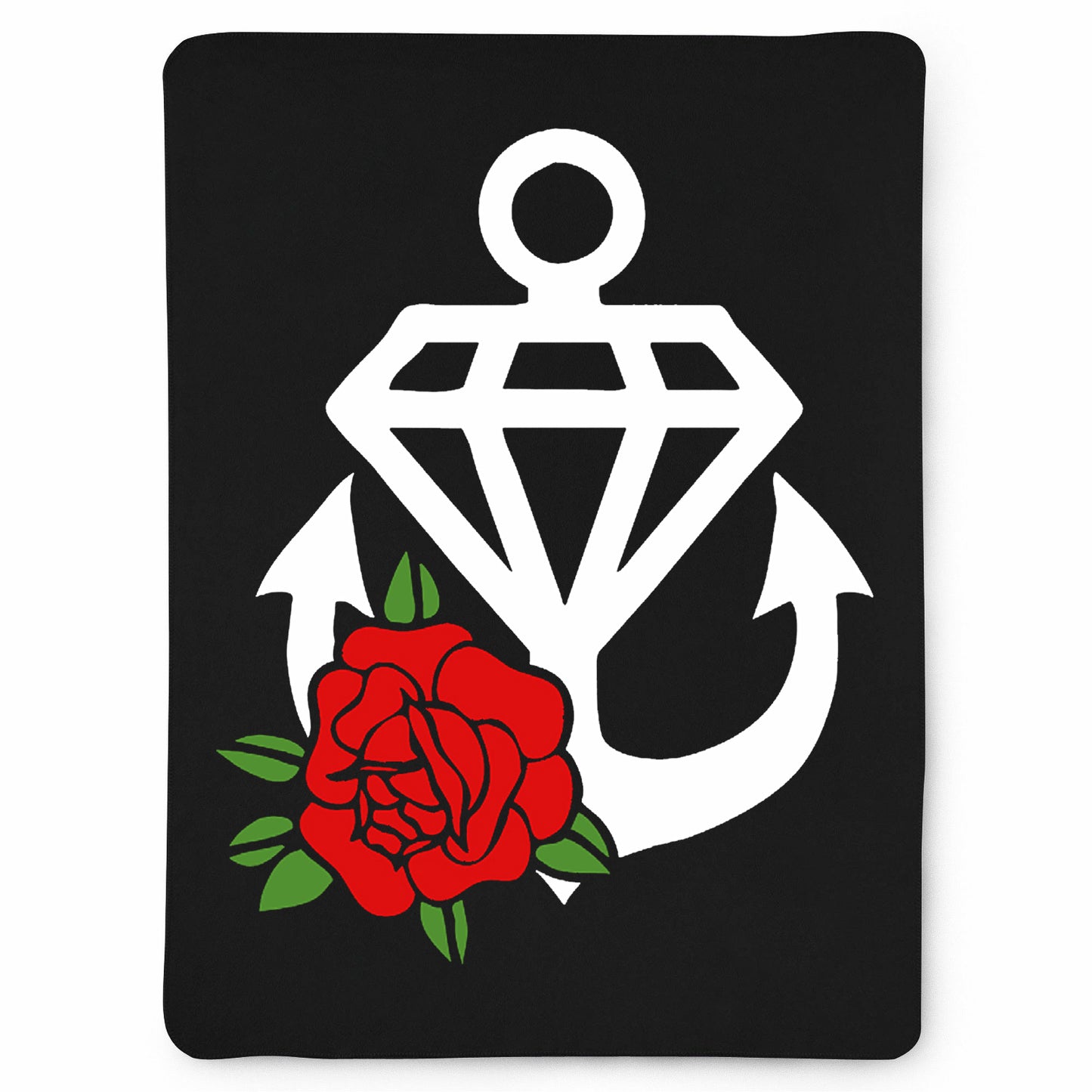 Anchor Rose Fleece Blanket