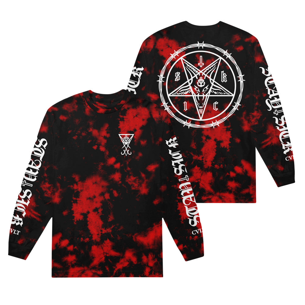 Cult Red/Black Crystal Dye Long Sleeve