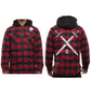 Swords Red Hooded Flannel