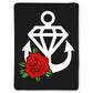 Anchor Rose Fleece Blanket