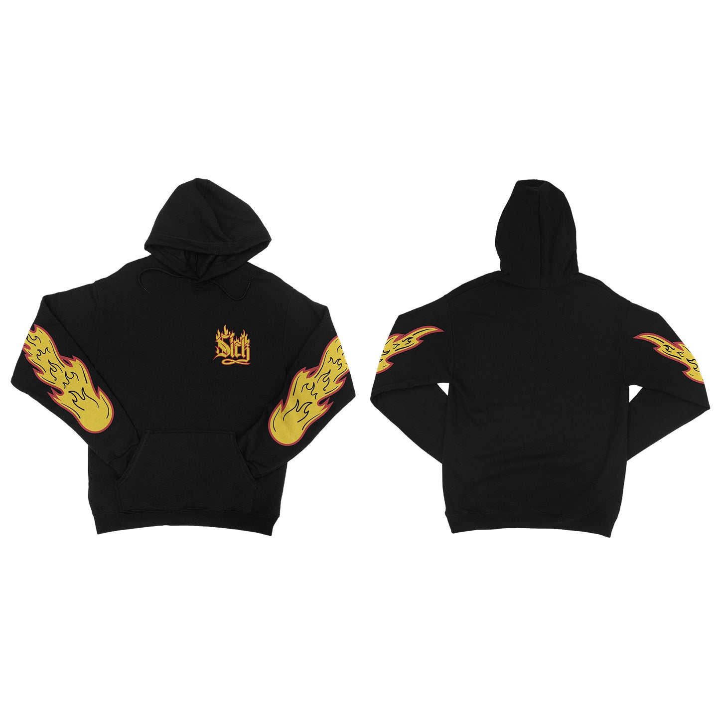Flames Black Pullover